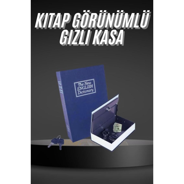 Kilitli Gizli Kasa Sözlük Kumbara Kitap Sözlük Görünümlü 18cm