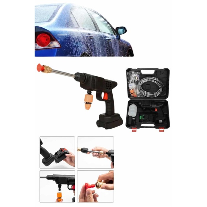 Bahçe Sulama Tabancası Makinesi Yüksek Basınçlı Akülü Yıkama Makinesi