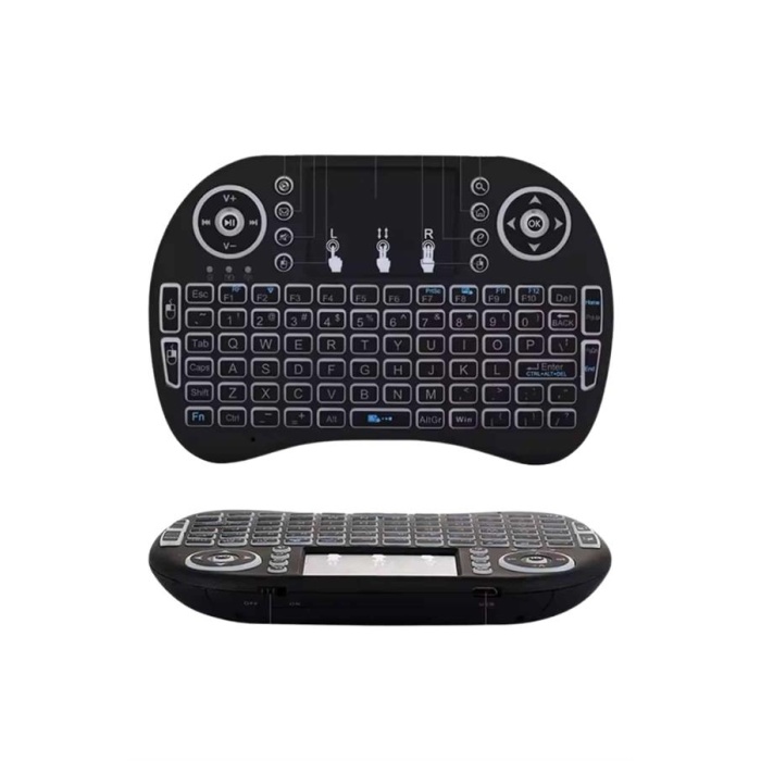 Kablosuz Türkçe Q Klavye RGB Işıklı Televizyon Ps3 Dokunmatik Mouse