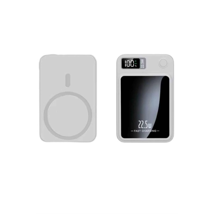 Taşınabilir Şarj Magsafe Powerbank 10.000 mAh Hızlı Şarj Led Göstergeli Kablosuz