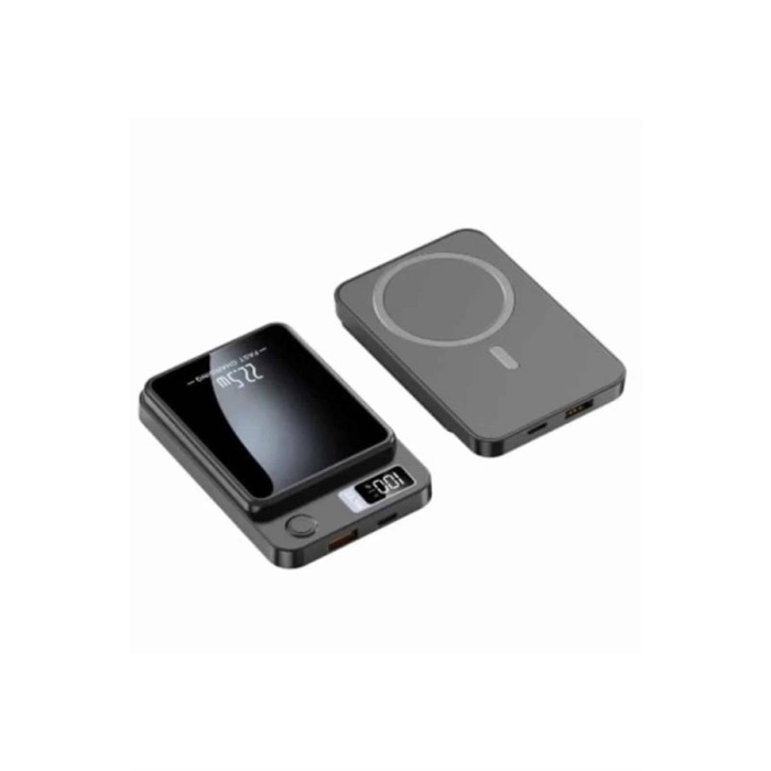 Magsafe Powerbank 10.000 mAh 22.5 Watt Hızlı Şarj Göstergeli Kablosuz Taşınabilir Şarj