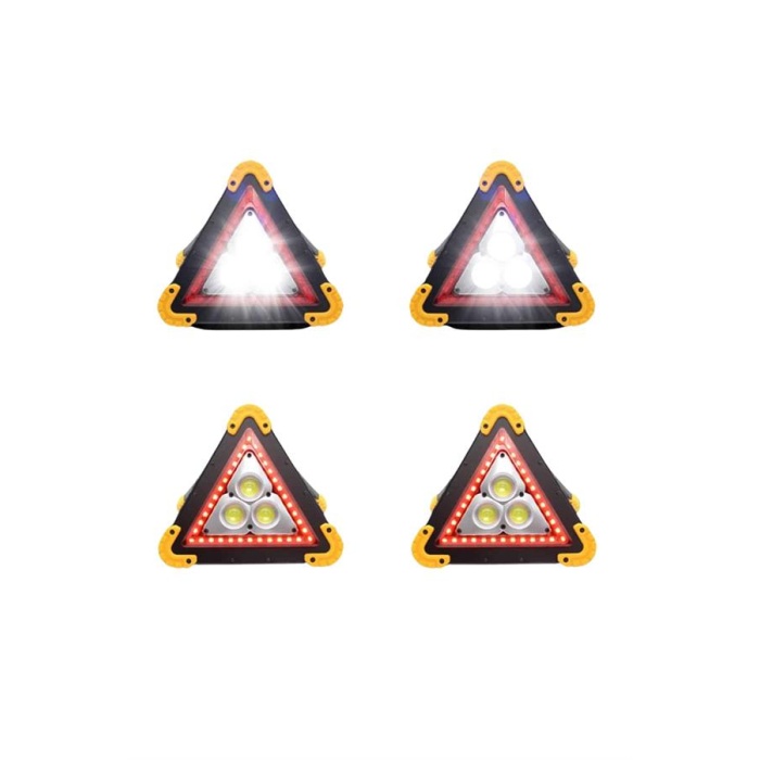 Solar Şarjlı Çok Fonksiyonlu Reflektör Işıklı Ikaz Lambası Acil Durum Reflektörü Acil Durum Uyarı Lambası