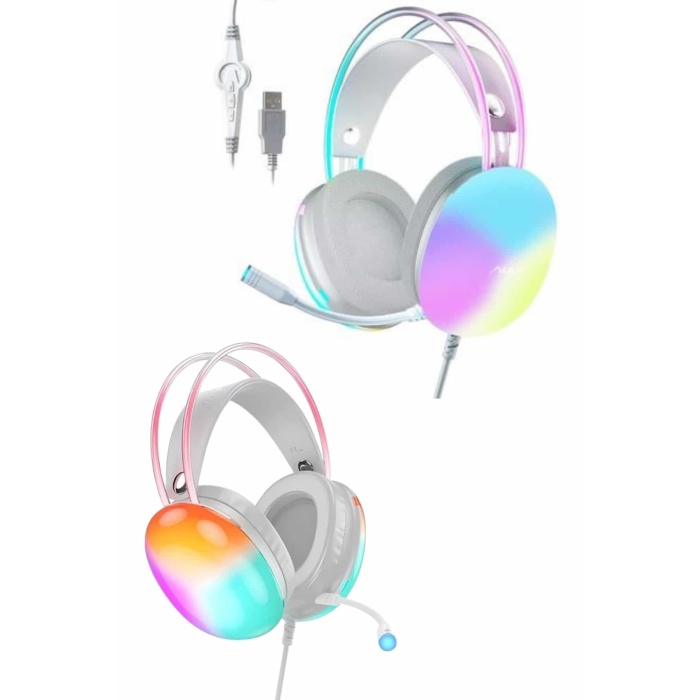 Yeni Nesil Kulak Üstü Kablosuz Uzun Ömürlü RGB Işıklı Bluetooth Kulaklık