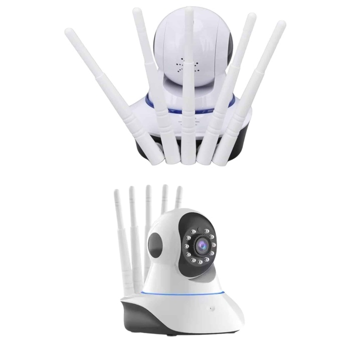 LED Aydınlatmalı 5 Antenli Motorlu 1080P Wifi Kamera Sensörlü