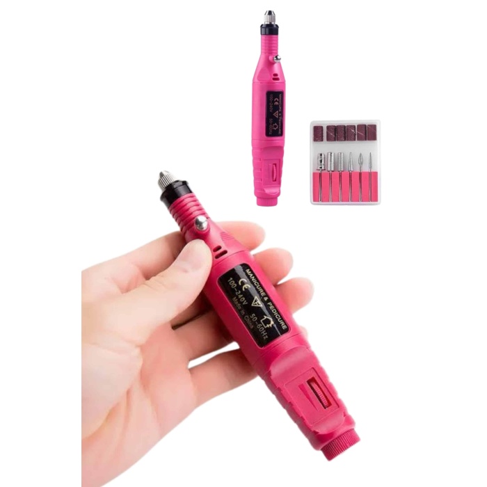 Elektrikli Profesyonel Manikür Pedikür Seti Değiştirilebilir Başlık Seçeneği