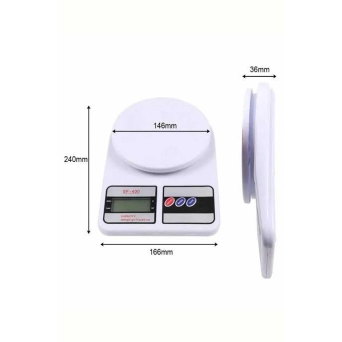Mutfak Tartısı Dijital Göstergeli Hassas Tartı 10 Kg Kapasiteli