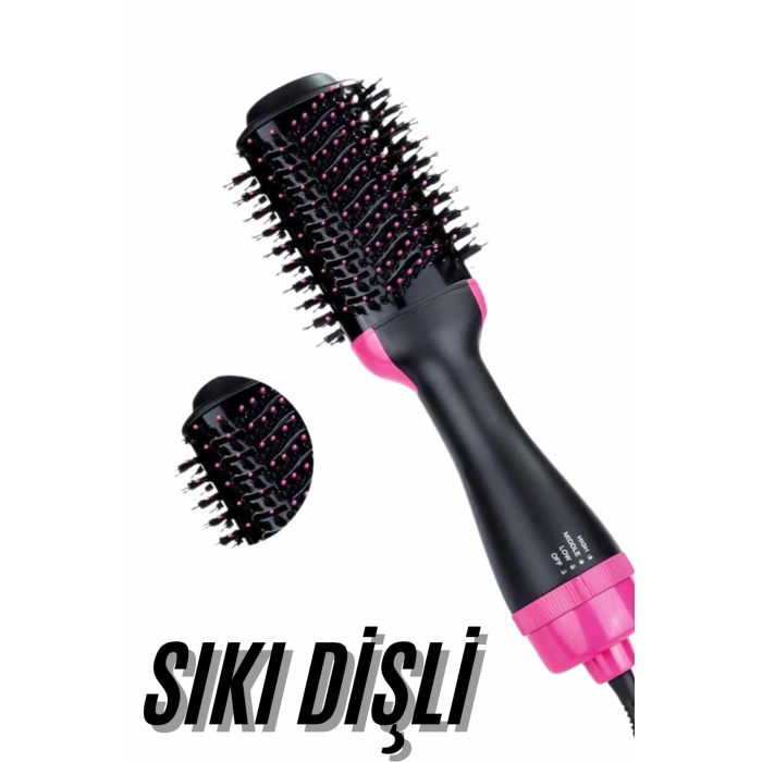 Saç Kurutma Makinesi Saç Düzleştirici Fön Tarak Isı Ayarlı Sıkı Dişli