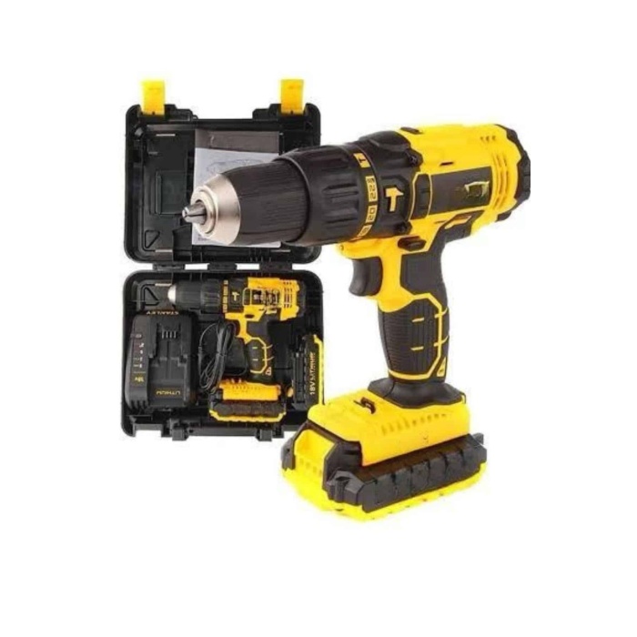 Metal Şanzıman Çift Akülü Bakır Sargı 24 Parça Led Aydınlatmalı Matkap Seti