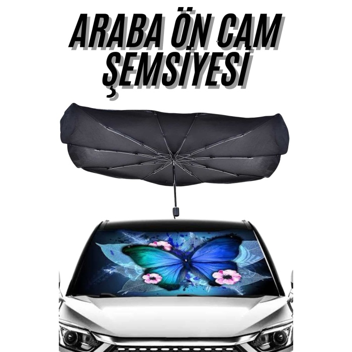 Güneş Önleyici Katlanabilir Oto Araba Güneşlik Şemsiye Tip Ön Cam