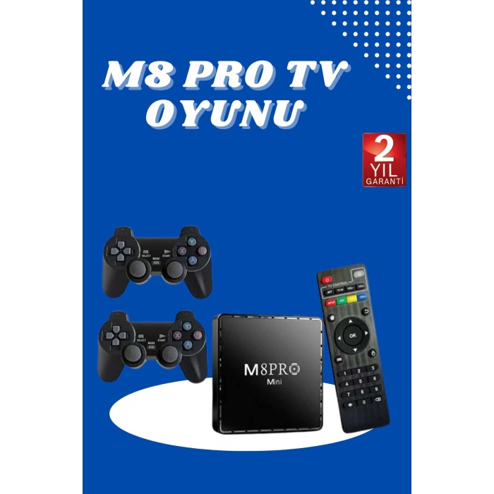 M8 PRO MINI 4 8 10 K HD HDR Android Tv 5G Retro 10000 Oyunlu