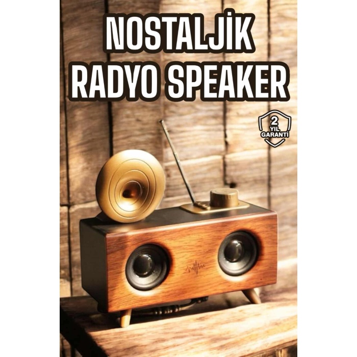 Nostaljik Görünümlü Bluetooth Bağlantılı Speaker
