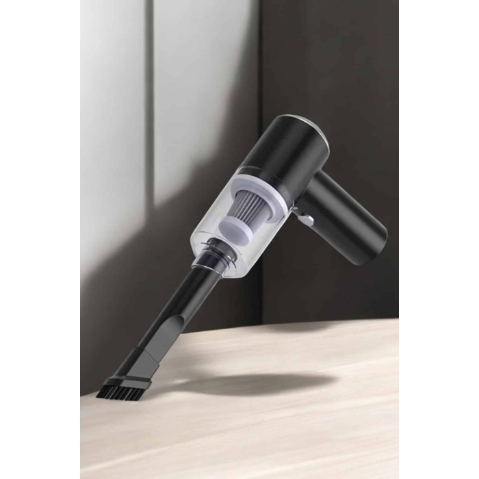 Üflemeli Güçlü Vakumlu Ev Ofis Araç Süpürgesi El Süpürgesi Şarjlı