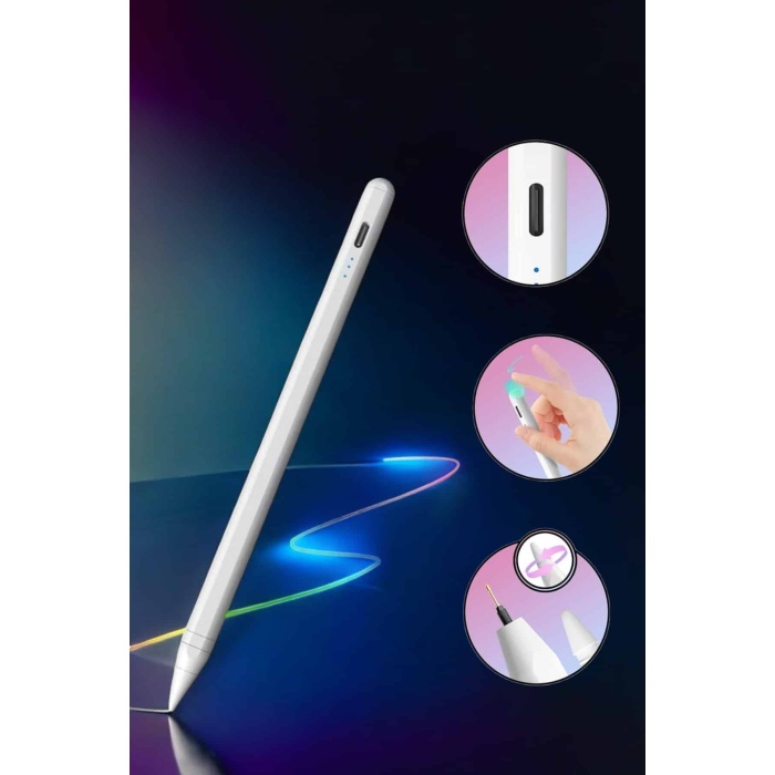 Tablet Kalemi Stylus Pen Dokunmatik Kalem Android Ve İOS Uyumlu Şarjlı