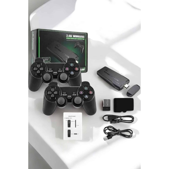 Gaming Atari 2.4g Uyumlu Kablosuz Çift Kol Game Stick