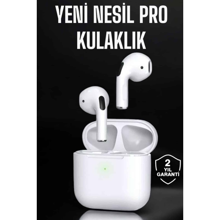 Beyaz Yeni Nesil Pro Bluetooth Kulaklık Yüksek Ses Kaliteli ANC Özelliği