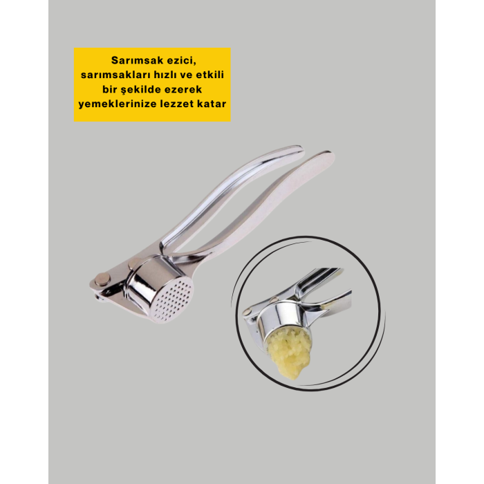 Metal Sarımsak Ezici Ergonomik Tutma ve Güçlü Presleme