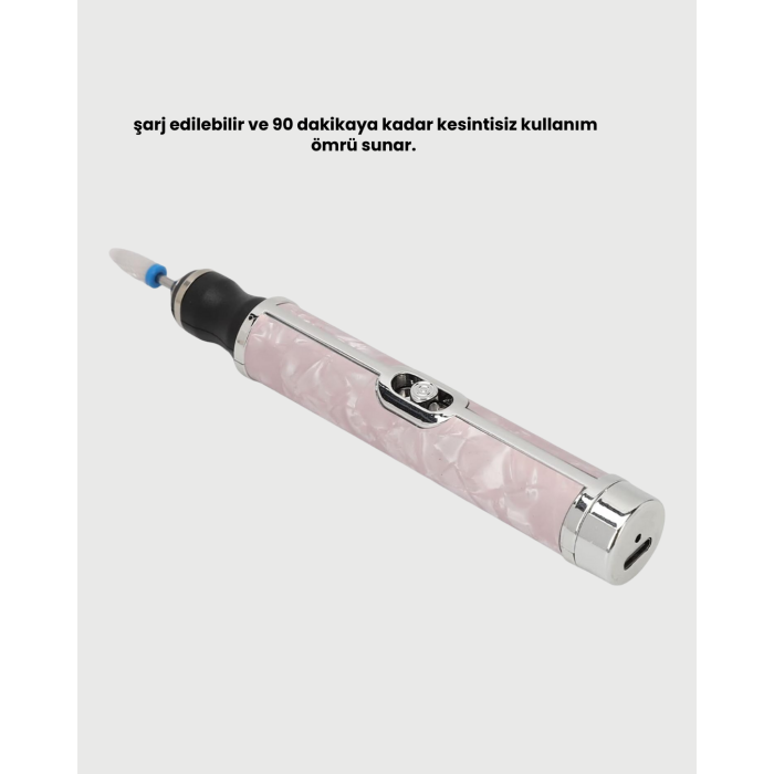 Ergonomik Saplı 20.000 RPM Hız Kontrollü Manikür Pedikür Makinesi