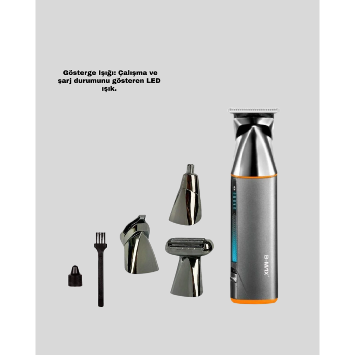 Şarjlı 9’u 1 Arada Çok Amaçlı Erkek Bakım Seti Yıkanabilir Başlıklar