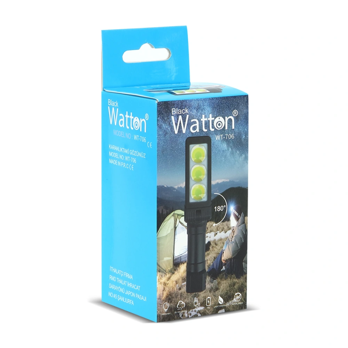 Şarjlı Mıknatıslı Çalışma Lambası Kafa Işığı Wt-706