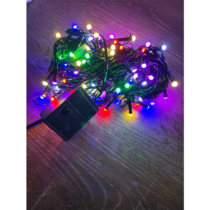 10m 100 Led Damla Uçlu Rgb Işık Siyah Kablo Mz-17-2