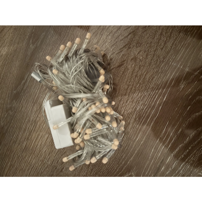 10m 100 Led Damla Uçlu Pembe Işık Şeffaf Kablo Mz-17-9