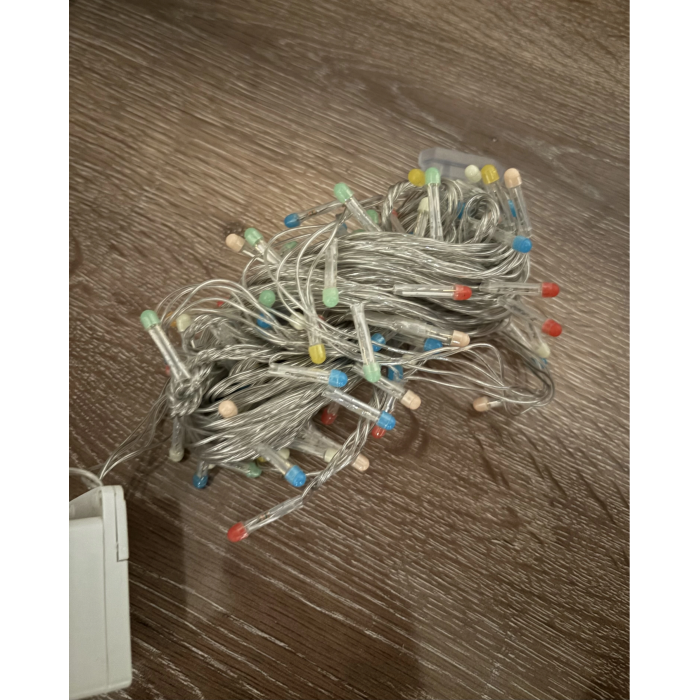 10m 100 Led Damla Uçlu Rgb Işık Şeffaf Kablo Mz-17-10