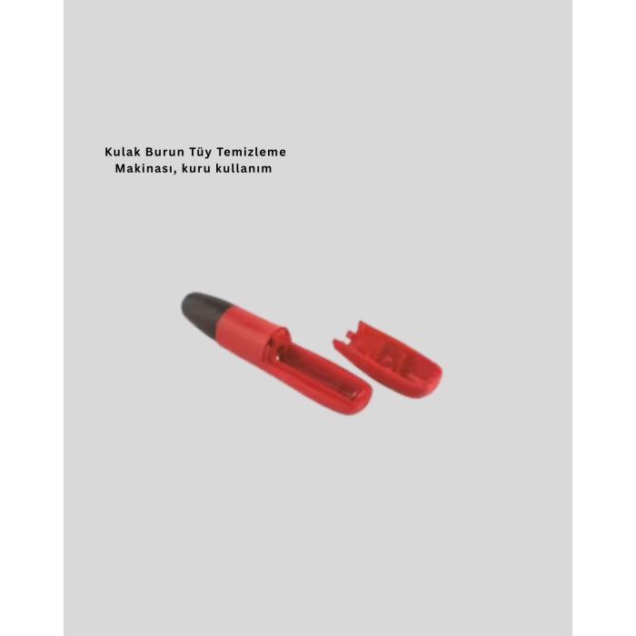 Raks Leo Burun Kulak Tüy Alma Makinesi 45 dk Şarj Süreli Kırmızı