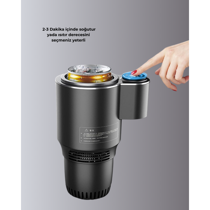 Araç İçi Isıtıcı Soğutucu Bardaklık 60°C Isıtma -4°C Soğutma
