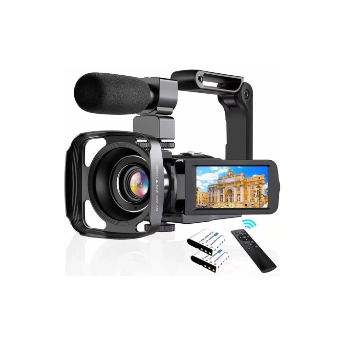 4k Vlog Dijital Video Kamera Wifi 48mp 16x Kaydedici Fotoğrafçılık 3.0’’ıps Dokunmatik Ekran Mikrofon Çift Batarya