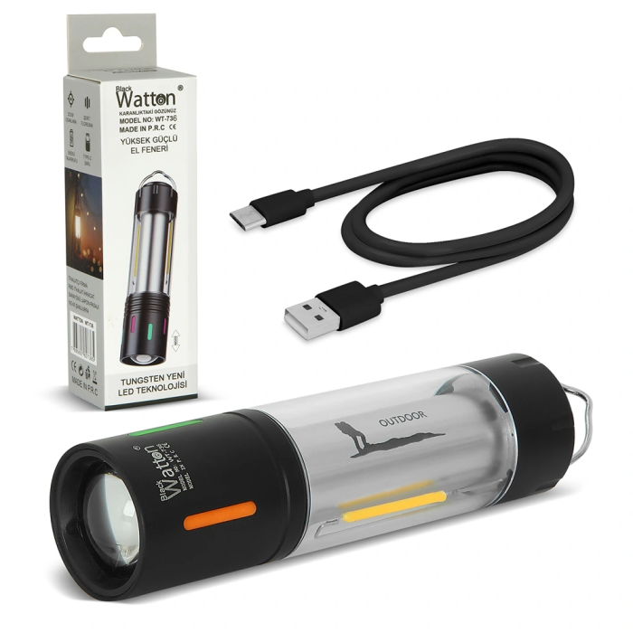 Tg Led Şarjlı Kamp Lambası Ortam Odak Aydınlatma Wt-736