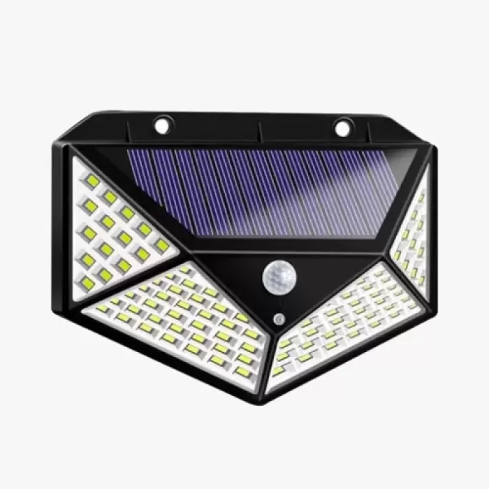 Solar Hareket Sensörlü Duvar Lambası 100 Led