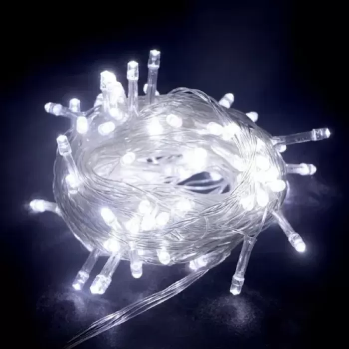 10m 100 LED Boncuk Lamba Beyaz Işık