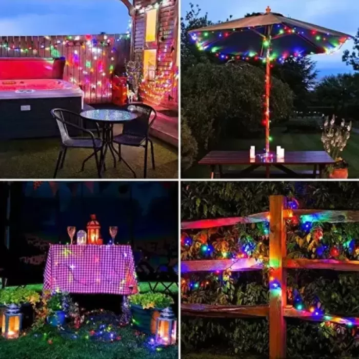 11m 100 LED Solar RGB Işık