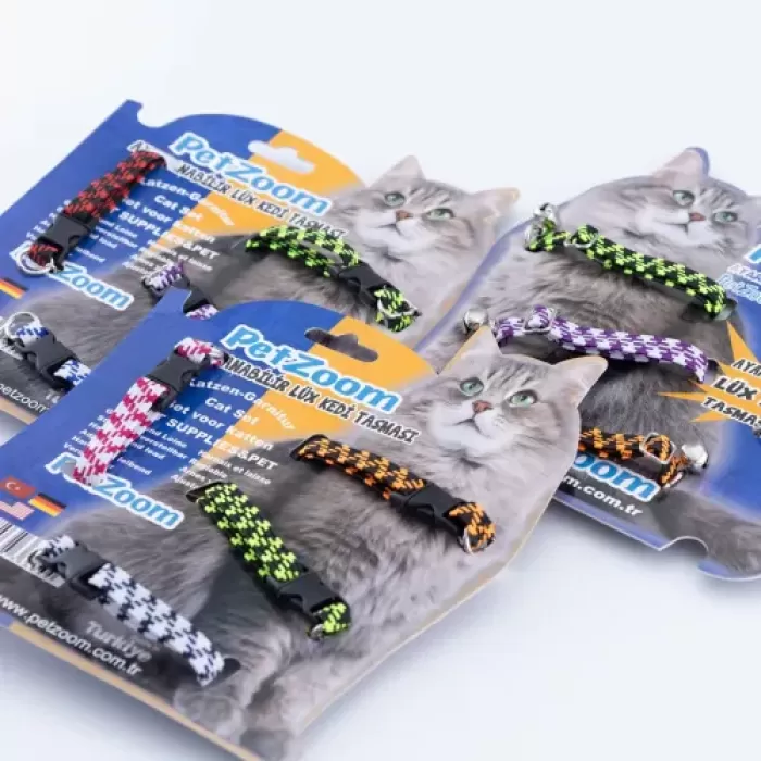 PetZoom Ayarlanabilir Lüks Kedi Tasması