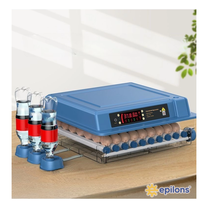 Epo-w64 Tam Otomatik Kuluçka Makinesi 64 Yumurta Kapasiteli Civciv Kaz Ördek Uyumlu + Yedek Motor