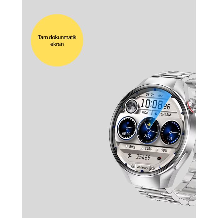 Akıllı Saat Bluetooth Görüşme Destekli – Spor, Sağlık ve Bildirim Özellikli