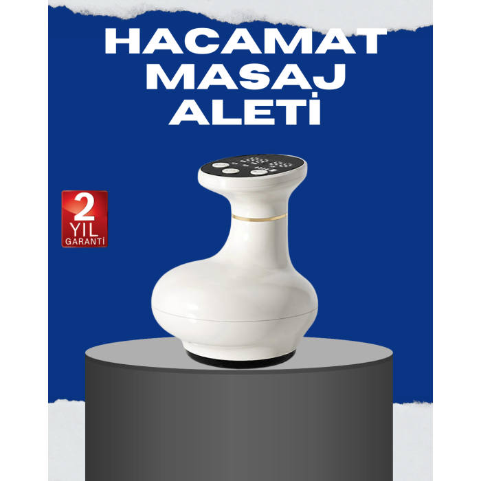 USB Şarjlı 3 Fonksiyonlu Masaj Aleti Kupa Terapisi ve Gua Sha