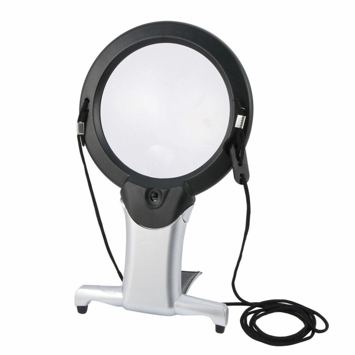 2x 6x Led Eller Serbest,boyun Asılı,dıkış,okuma İçin En Uygun Büyüteç 11b1