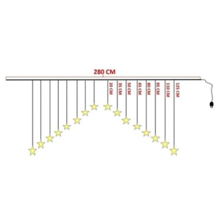Yıldız Perde LED Çapraz