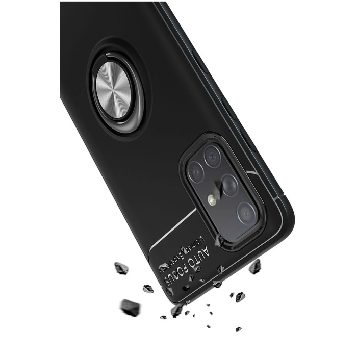 NTM Samsung Galaxy M31S Kılıf Range Yüzüklü Silikon - Kırmızı