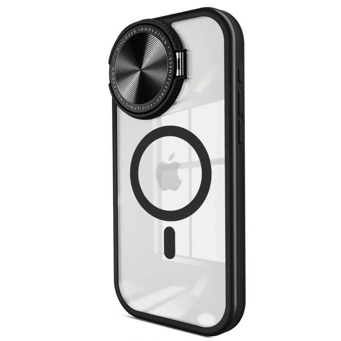 NTM iPhone 11 Kılıf Teleskop Lens Magsafe Silikon Kapak - Siyah