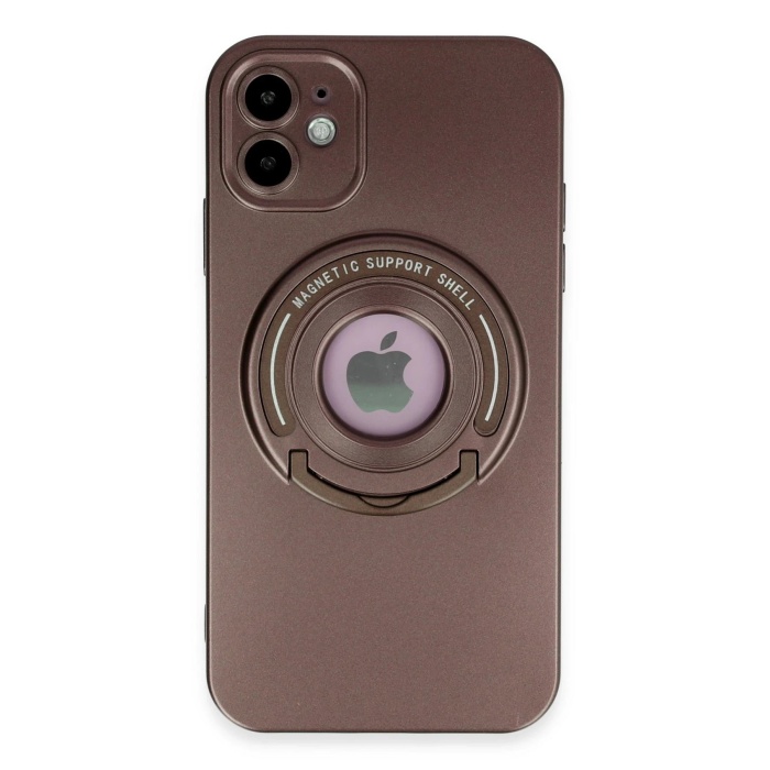 NTM iPhone 12 Kılıf Lukka Magneticsafe Kapak - Kahverengi