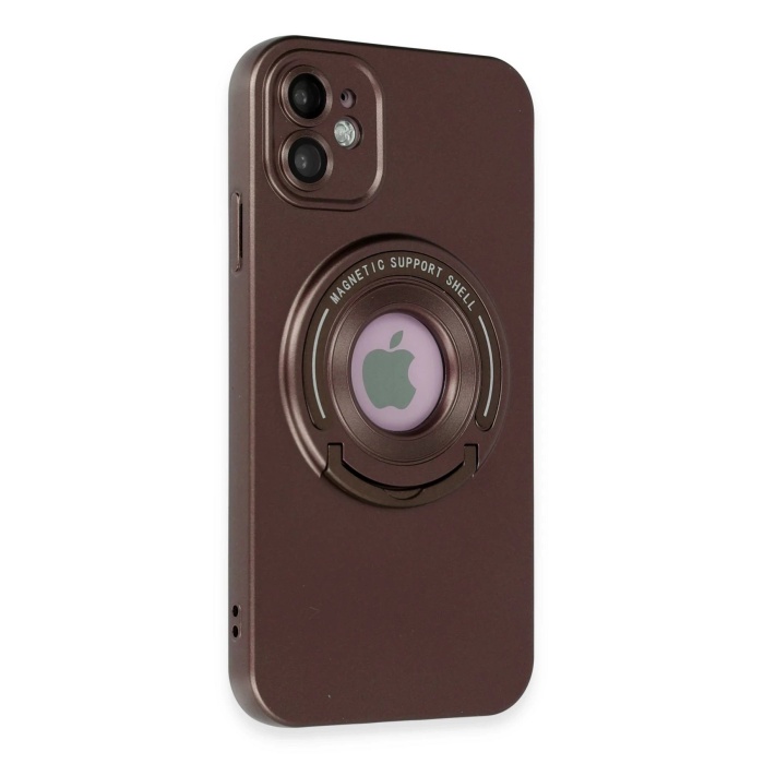 NTM iPhone 12 Kılıf Lukka Magneticsafe Kapak - Kahverengi