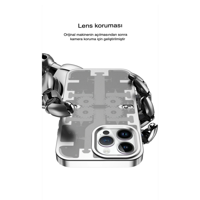NTM iPhone 14 Pro Max Kılıf Mekanik Bumper Kapak - Derin Mor