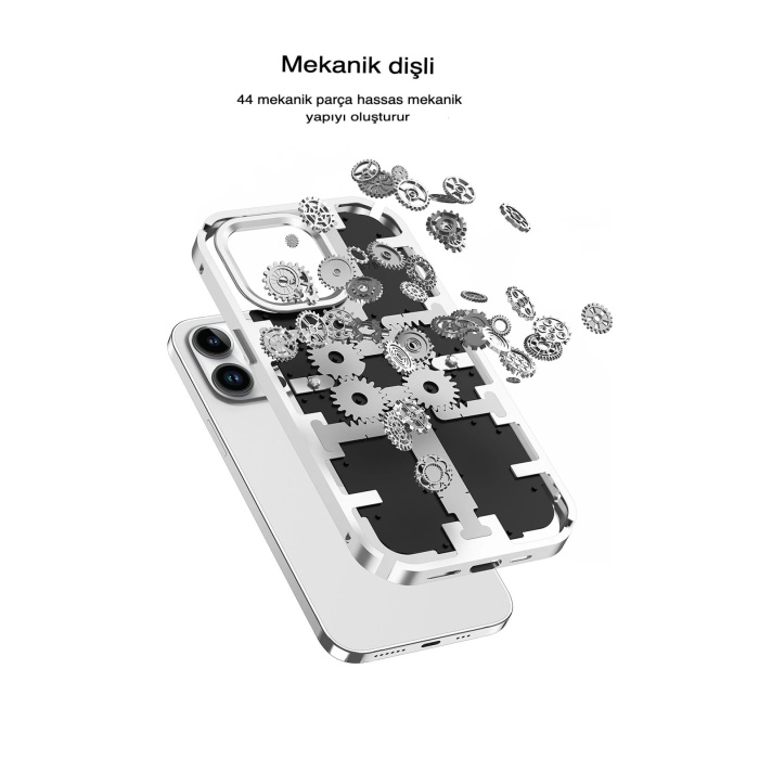 NTM iPhone 14 Pro Max Kılıf Mekanik Bumper Kapak - Derin Mor