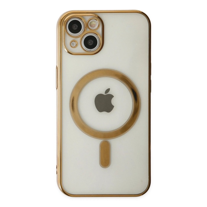 NTM iPhone 14 Plus Kılıf Magneticsafe Lazer Silikon - Gold