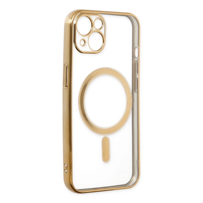 NTM iPhone 14 Plus Kılıf Magneticsafe Lazer Silikon - Gold