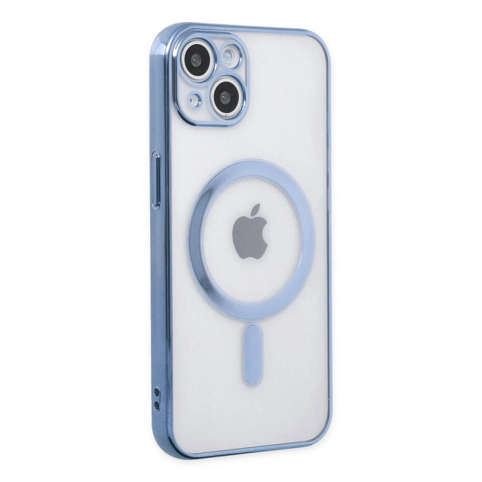 NTM iPhone 14 Plus Kılıf Magneticsafe Lazer Silikon - Sierra Blue