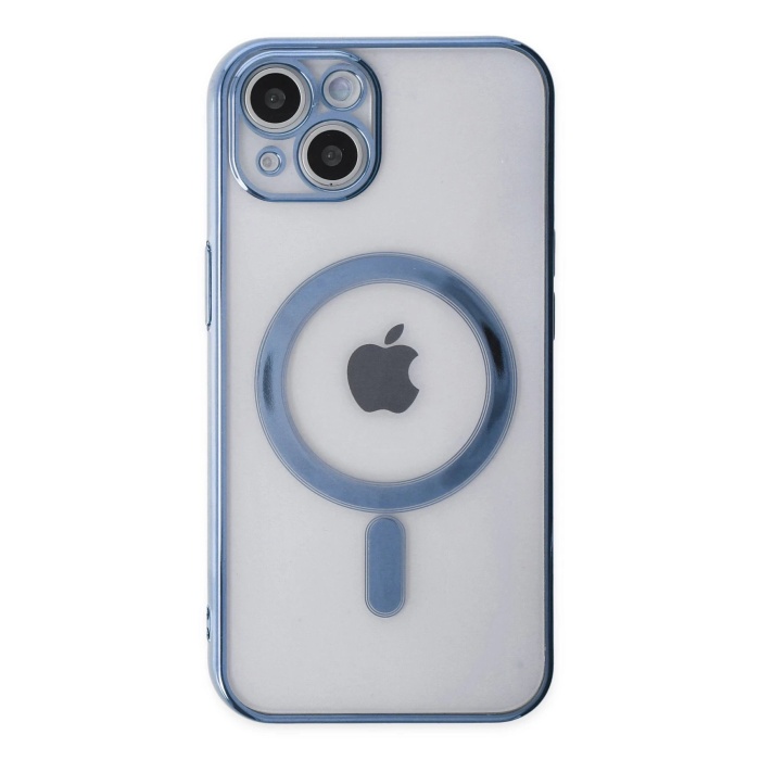 NTM iPhone 14 Plus Kılıf Magneticsafe Lazer Silikon - Sierra Blue