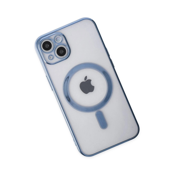 NTM iPhone 14 Plus Kılıf Magneticsafe Lazer Silikon - Sierra Blue
